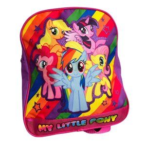 My Little Pony Mini Backpack Girls NWT Hasbro 2014 Graphic Purple Pink